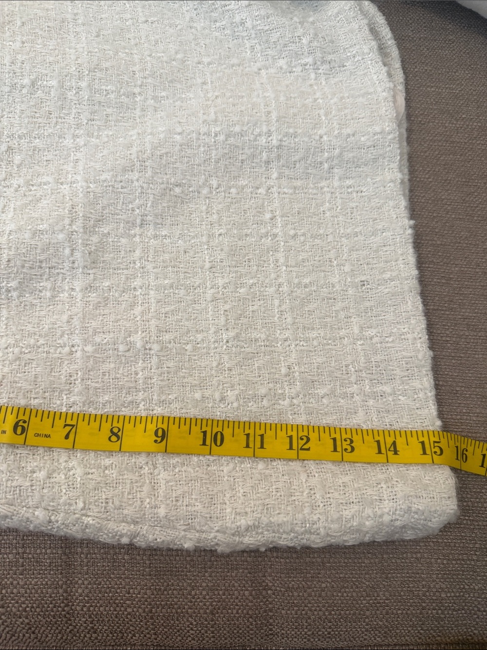 Abercrombie & Fitch Ivory Textured Pencil Skirt - Picture 9 of 9